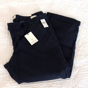 BNWT Gap girlfriend navy chinos size 14